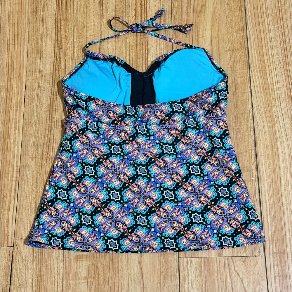 Nanette Lepore Black Multi Floral Halter One-Piece - Picture 4 of 6